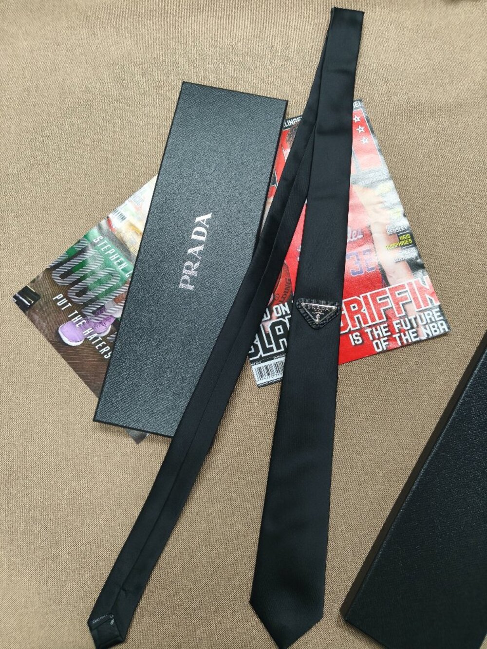 Unisex Prada Black Tie New with Box🖤 - Understated Luxury💵 - Picture 3 of 7
